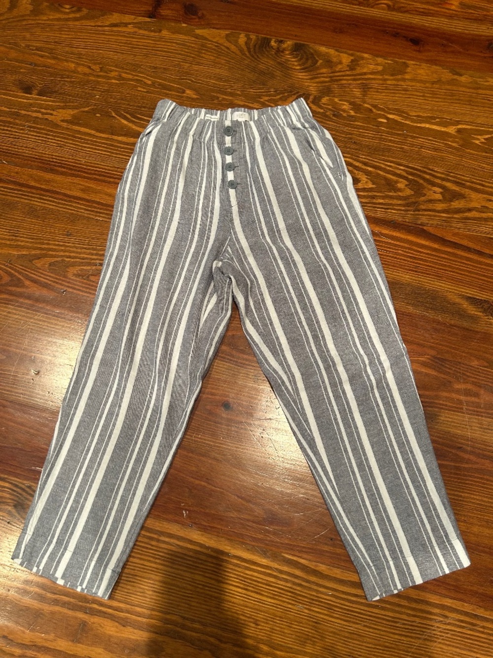 Blue and white striped Pants